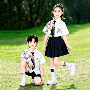 六一儿童节表演服小学生学院风朗诵合唱演出校服幼儿园毕业班服夏