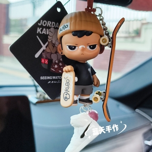 泡泡玛特kubo每时每刻系列盲盒礼物男士 饰品挂件 高端车载汽车内装