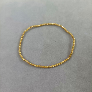 原创设计镭射迷你小金珠弹力手链女钛钢18K金不掉色精致简约叠戴