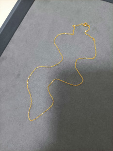 手工定制钛钢18K包金十字细闪项链可穿吊坠精致极细金色锁骨链