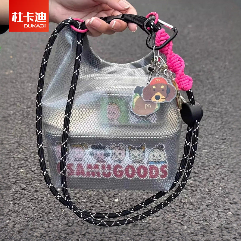 防水游泳包大容量便携泳衣收纳袋透明沙滩包单肩果冻包旅行手提包