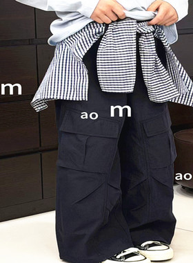 潮牌背后镂空空调衫搭配可脱卸工装裤女童2026春装新大童洋气韩版