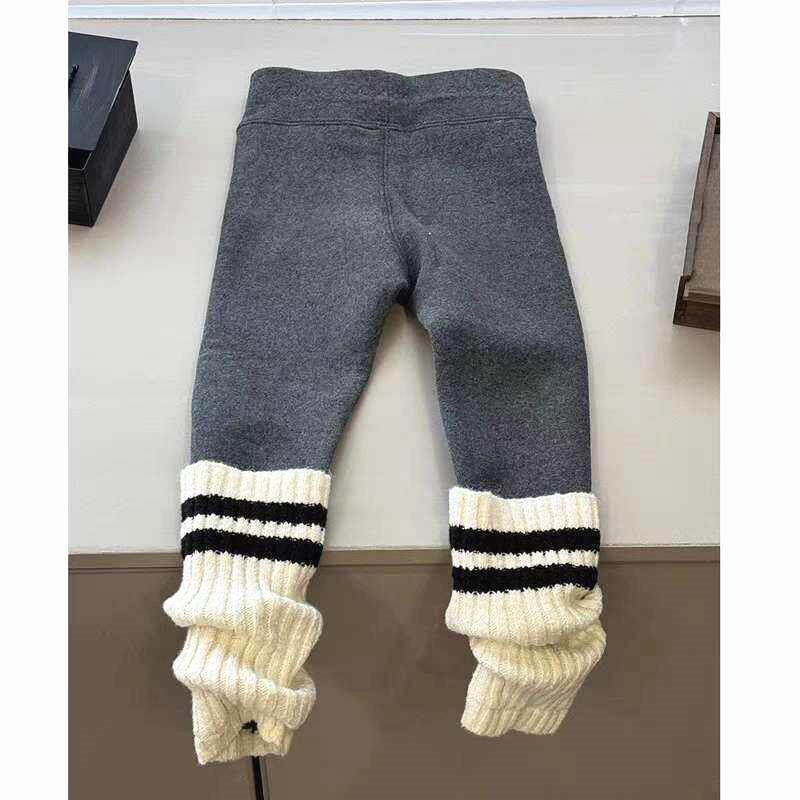 加绒百搭潮牌两色保暖针织打底裤
