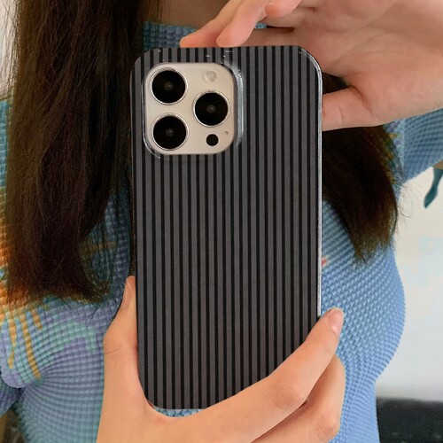 深灰条纹适用iPhone18promax苹果17小米14新款mate70华为p90适用nova13菲林手机壳oppofindx9小米15vivox500