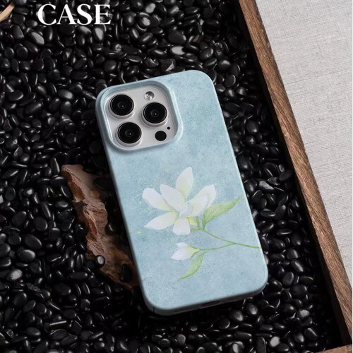 栀子花适用iPhone16promax苹果17小米14新款mate70华为p80适用nova13菲林手机壳oppofindx8小米15vivox300