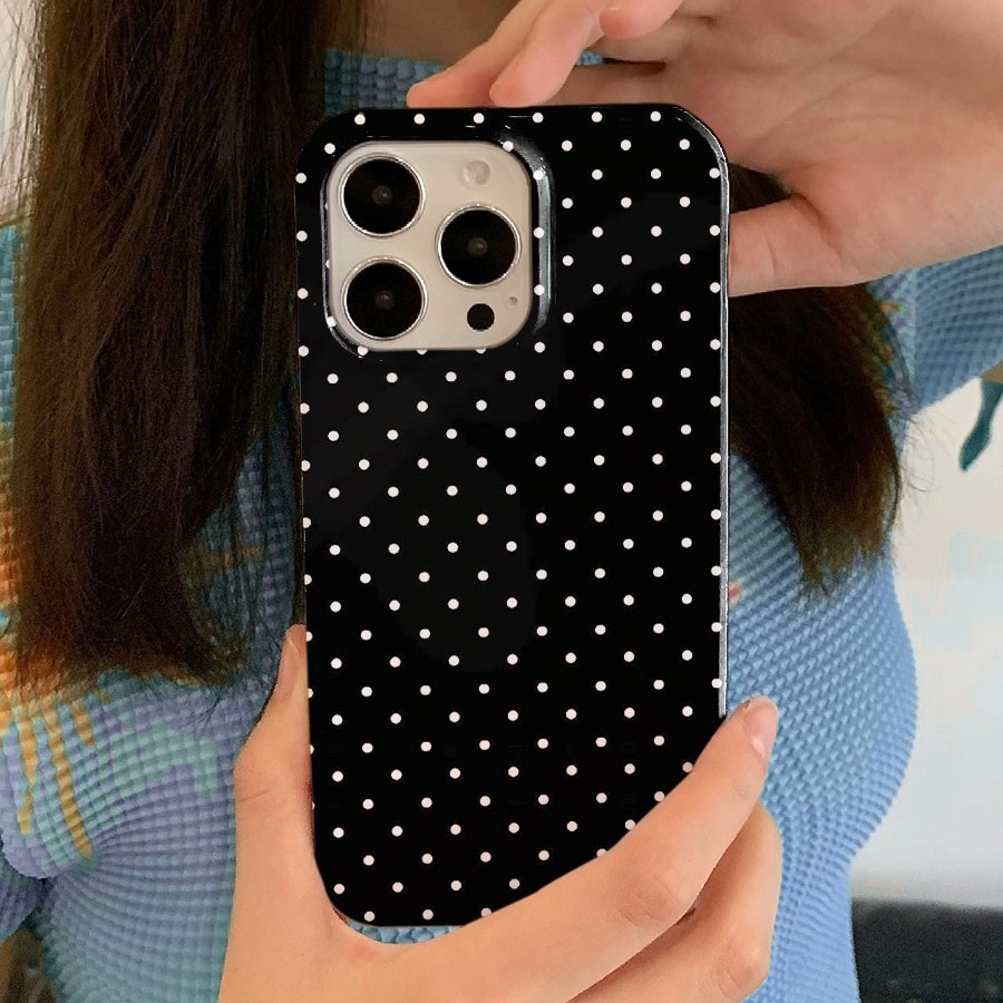 适用iPhone16promax苹果17小米17pro新款mate80华为p70荣耀200菲林nova15手机壳vivox300黑色波点~oppofindx9,3C数码配件,手机保护套/壳,淘宝优惠券,粉丝福利购,淘宝优惠卷
