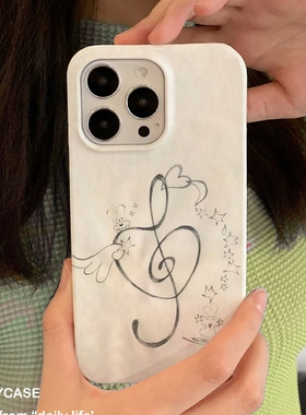 适用iPhone16promax苹果17小米17pro新款mate60华为p70荣耀200菲林nova13手机壳svivox300涂鸦音符oppofindx9