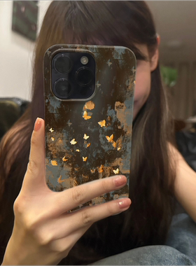 橙黄星空~适用iPhone17promax苹果15小米16新款mate60华为p70enova12荣耀90菲林手机壳opporeno13vivox100