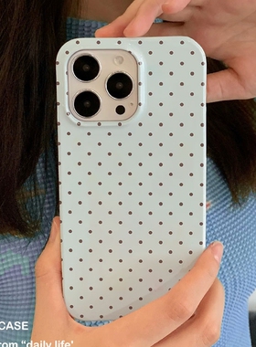 薄荷波点适用iPhone16/15promax手机壳华为P70小米14opporeno13菲林软壳vivox200pro红米k70pro苹果14荣耀200