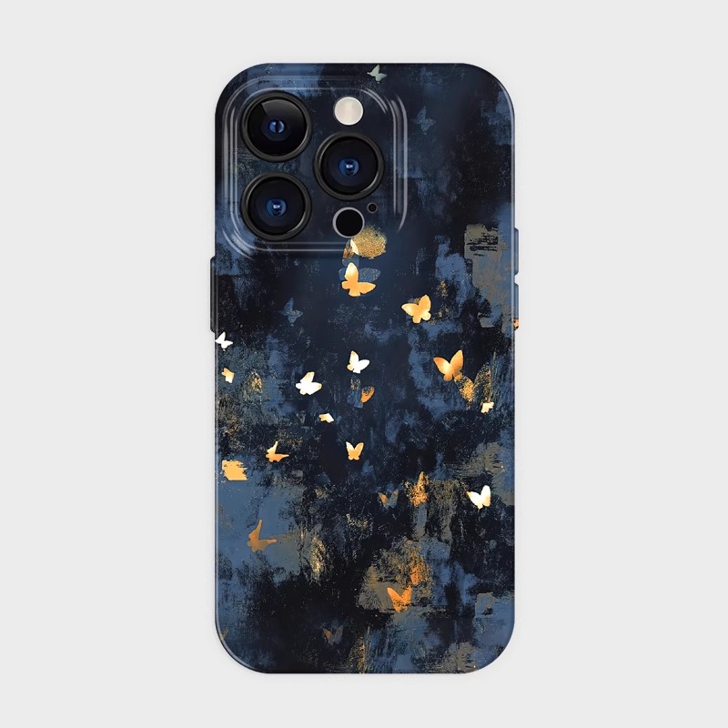 纷飞~蝴蝶高级感小众iPhone15promax苹果14小米14女款2023新款12/11适用oppo荣耀90华为mate60菲林手机壳vivo