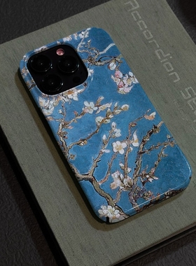 白色杏花适用iPhone13苹果15Promax小米14/13拼接vivos18情侣手机壳11动物oppo华为Pura70Ultra硬壳mate60Pro