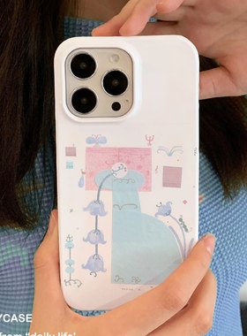 适用iPhone17promax苹果16小米17pro新款mate80华为p80荣耀300菲林nova15手机壳vivox300清新拼贴~opporeno16