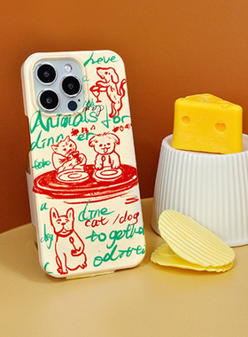 黄色干饭猫狗适用华为mate50pro手机壳p50/p40菲林壳nova11/10/9/8硬壳小米13/12/11防摔荣耀70红米K60至尊版