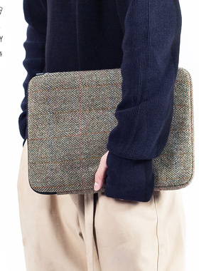 2025新索然适用苹果11毛毡内胆包15macbookair14笔记本macpro13.3寸12保护套13.6M1电脑包16苏格兰复古文艺风