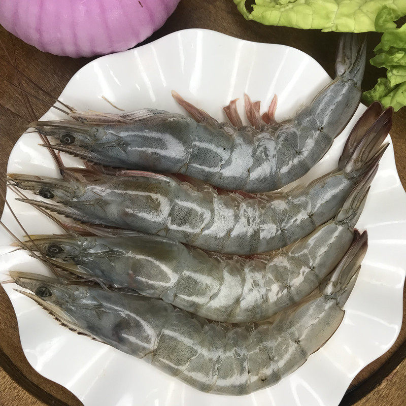 20/30规格超大海虾鲜活速冻厄瓜多尔白对虾基围虾青岛海虾3.3斤