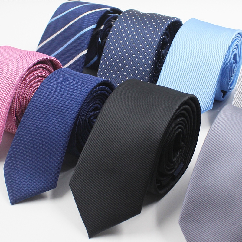 领带男6cm正装商务韩版休闲窄细小潮拉链懒人新郎黑色时尚深蓝色