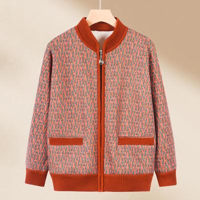 中老年女装毛衣开衫保暖上衣