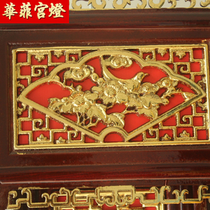 新款促仿古六角大龙头贴金宫灯  高档东阳木雕木制复古宫灯中式乔
