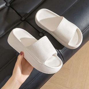 女夏季 室內家居防滑6厘米增高外穿踩屎感松糕沙灘 厚底涼拖鞋 新款