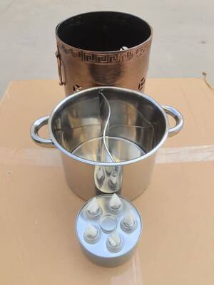 网红毛肚酒精炉小火锅牛肚不锈钢商用串串香地摊鸳鸯火锅大火力