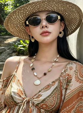老钱风几何耳环女设计感小众耳饰