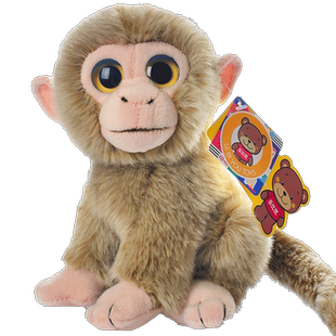 乐比优 仿真动物系列猴子公仔毛绒玩具 猴年吉祥物 圣诞礼物礼品