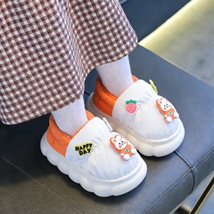 儿童棉拖鞋女孩冬季2026新款女童男童女宝宝防水防滑冬天家居棉鞋