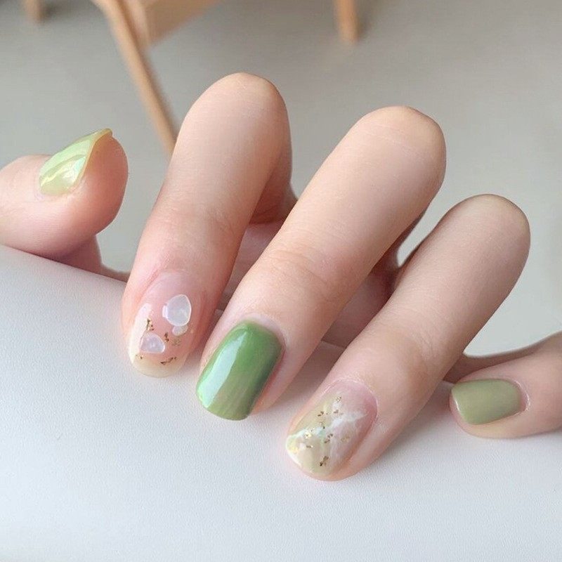 2026年新款儿童美甲穿戴甲感短款显白夏日贝壳24片假指甲贴片,彩妆/香水/美妆工具,美甲工具,淘宝优惠券,粉丝福利购,淘宝优惠卷