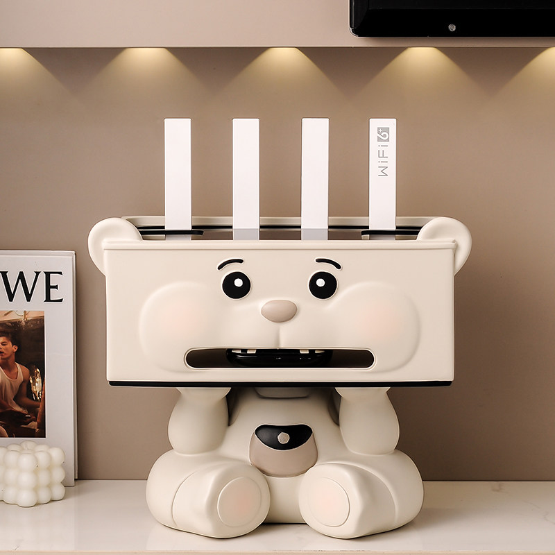 高档路由器收纳盒wifi光猫电视机顶盒置物隐藏箱电线遮丑装饰盒子