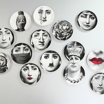 意大利人脸系列装饰挂盘 壁挂墙饰客厅摆件陶瓷艺术摆盘西餐盘8寸