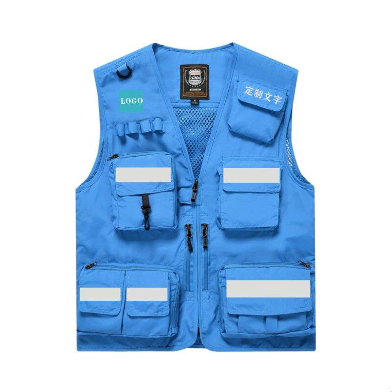 工装马甲印字logo男女工作服多颜色多口袋摄影钓鱼坎肩背心