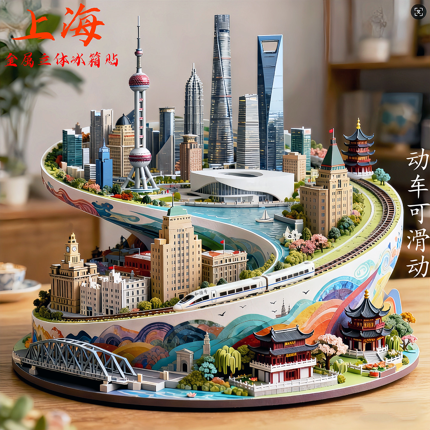 上海金属冰箱贴立体浮雕城市旅游景点纪念品上海文创伴手礼送朋友,节庆用品/礼品,文化创意冰箱贴,淘宝优惠券,粉丝福利购,淘宝优惠卷