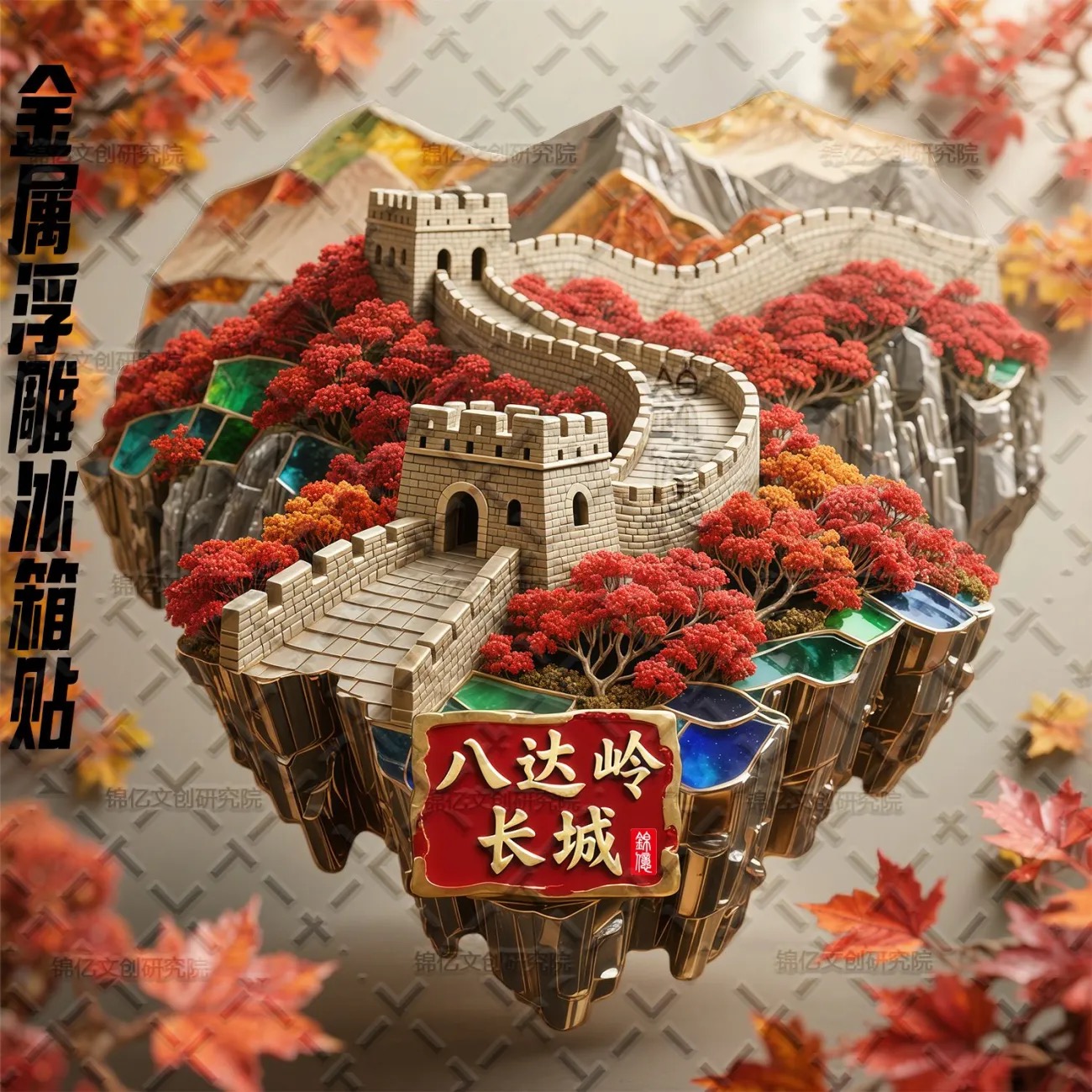 八达岭长城金属冰箱贴立体磁吸北京文创旅游景点纪念品伴手礼礼品
