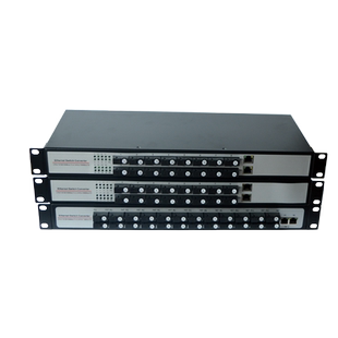 锐闪 千兆16光2电光纤交换机 24光2电光纤收发器 光电转换器 SC光口 百兆16光 SFP