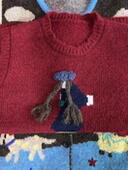 编号801～850大码 叠穿背心上衣 加厚无袖 胖mm小熊针织马甲女装 冬季