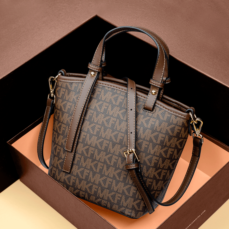 包包2020新款潮单肩包女小包轻奢斜挎女包MK F百搭水桶包菜篮子包