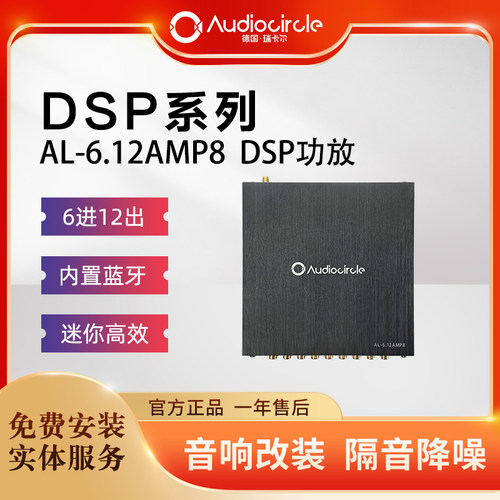 瑞卡尔汽车音响6进12出DSP功放