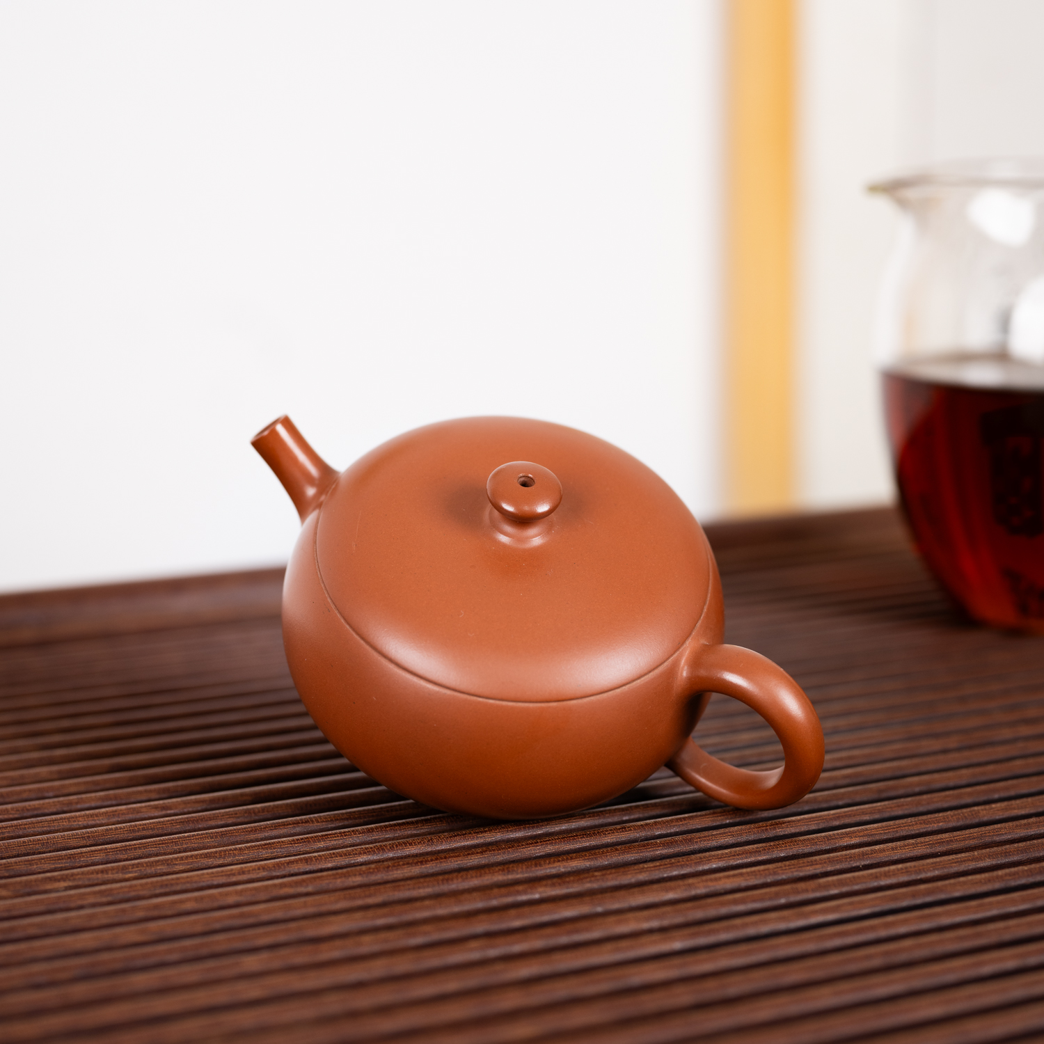 钦州坭兴陶茶壶「韦冬艳娇兰小品壶」 市级纯手工原矿紫陶茶具