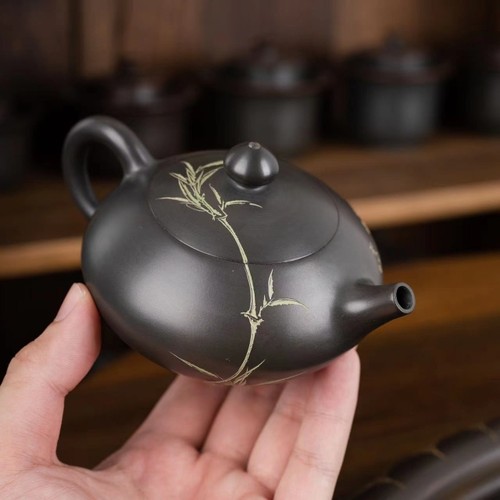 钦州坭兴陶茶壶「惠风和畅无尘壶 」广西纯手工原矿窑变功夫茶具