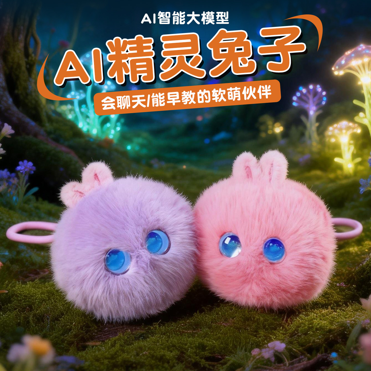 福宝兔子新款智能儿童成长学习陪伴毛绒玩具宠物AI对话新年礼物,智能设备,AI陪伴精灵,淘宝优惠券,粉丝福利购,淘宝优惠卷