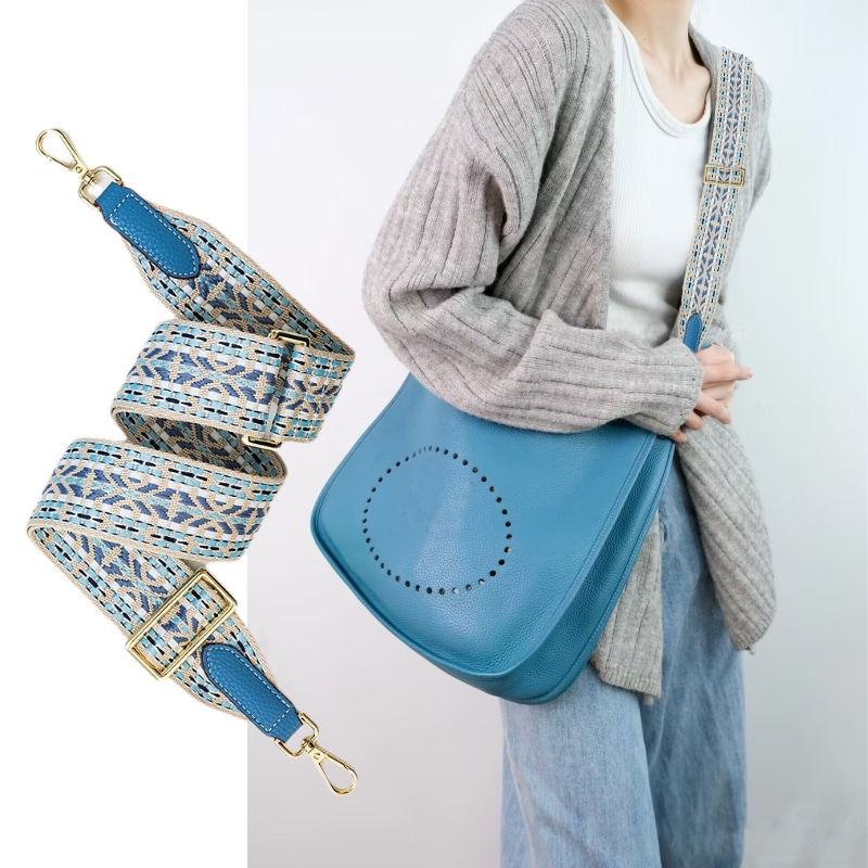 跨境专供可调节长度5cm宽肩带欧美大牌风单肩斜挎包替换改造包带