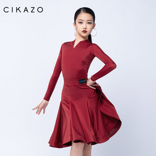 拉丁舞服女儿童分体上衣规定服