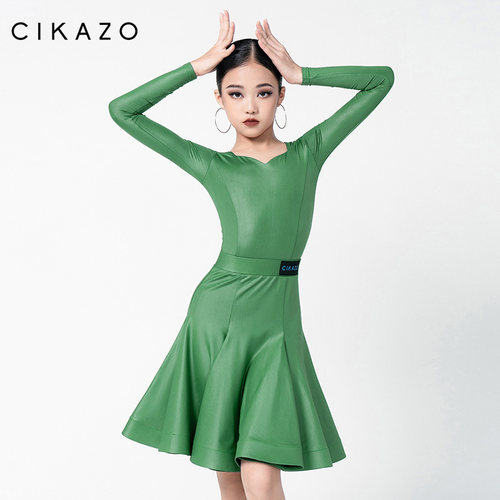 茜卡索拉丁舞比赛服女童套装