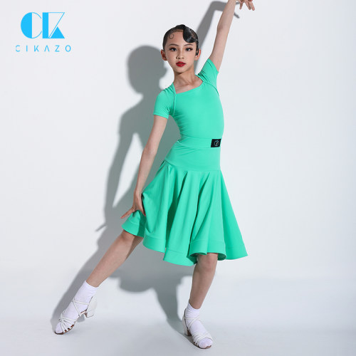 茜卡索拉丁舞比赛服女表演服儿童
