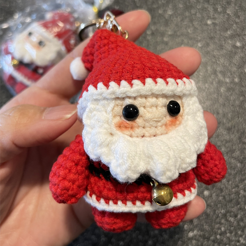 FOUR STRANDS MILK COTTON WOOLEN KNITTING KEY PENDANT DIY MATERIAL PACKAGE SANTA CROCHET KNITTED DOLL HANDMADE