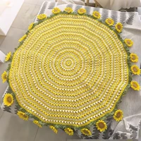 Комплект материалов для одеял с цветами подсолнуха и ромашки [шифоновая шерсть диаметром 100 см], рекомендуется для выпускной церемонии