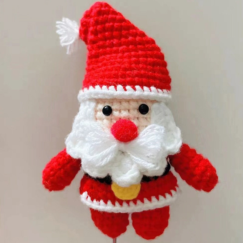 FOUR STRANDS MILK COTTON WOOLEN KNITTING KEY PENDANT DIY MATERIAL PACKAGE SANTA CROCHET KNITTED DOLL HANDMADE