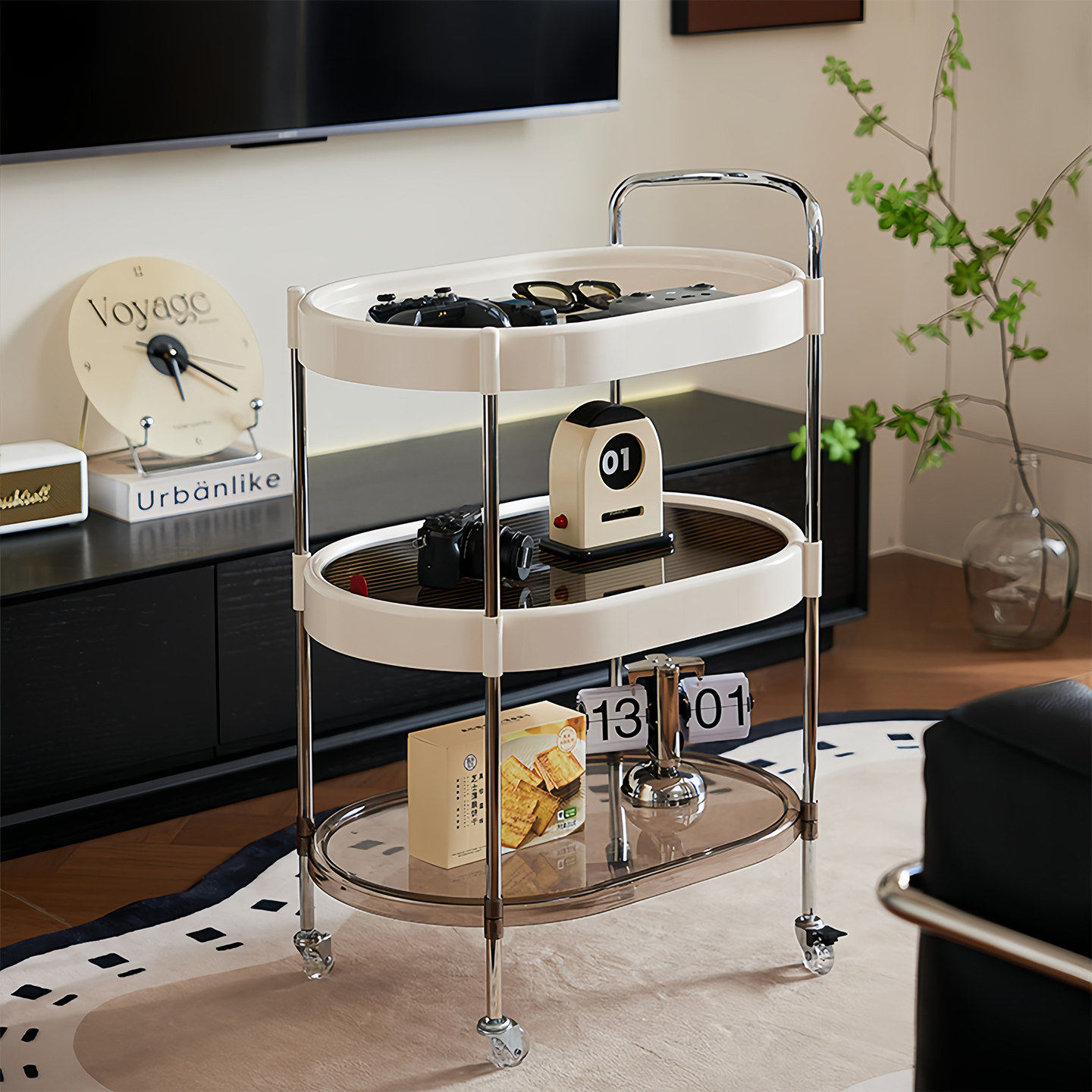 小推车置物架可移动落地带轮边几柜客厅茶几桌多层收纳零食置物架,住宅家具,移动边几/推车,淘宝优惠券,粉丝福利购,淘宝优惠卷