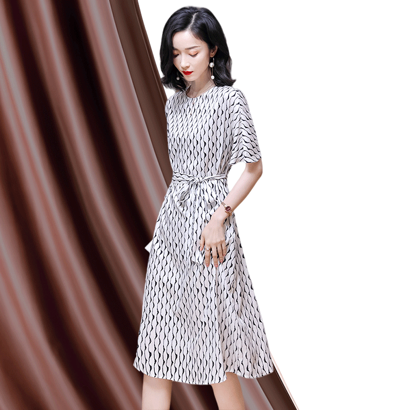 High-end silk dress 2021 new pattern Big Waist Mid length version mulberry silk Thin section Art Long skirtsin the Women's clothing/Boutique , Large size women  category - from Buy2taobao.com to provide professional Taobao agent buy service