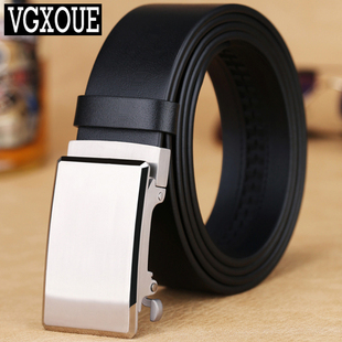 钛合金皮带男真皮商务休闲自动扣头层牛皮腰带男士 带潮 中年牛仔裤